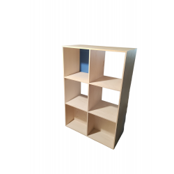 Βιβλιοθήκη-Ραφιέρα υψηλής ποιότητας χρώμα φυσικό οξιάς / Μαύρη 45X100X140