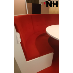 Kingdom τραπέζι με 360 κυκλική κίνηση φανταστικό χρώματος Κόκκινη