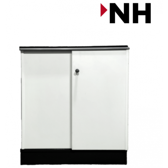 Αποθήκευση Kinnarps 3XA4 με δυο Συρόμενες Πόρτες χρώματος Λευκό Μαύρο 120X40X125