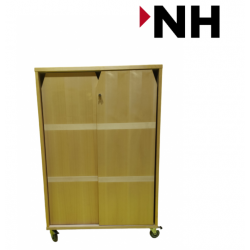 Ντουλάπι Αποθήκευσης Kinnarps 3XA4 με συρόμενες ρόδες χρώματος Σημύδα