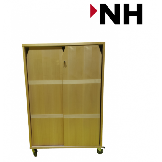 Ντουλάπι Αποθήκευσης Kinnarps 3XA4 με συρόμενες ρόδες χρώματος Σημύδα