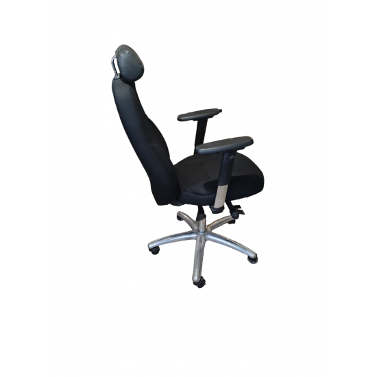 Καρέκλα Γραφείου Orion χρώματος Μαύρη με μπράτσα και προσκέφαλο