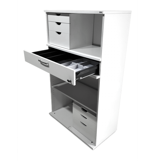 βιβλιοθήκη Kinnarps 3XA4 χρώματος Λευκό 40X80X140