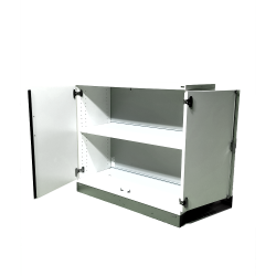 Ντουλάπι Kinnarps 2XA4 με Ανοιγόμενες Πόρτες χρώματος Λευκό / Μαύρη 