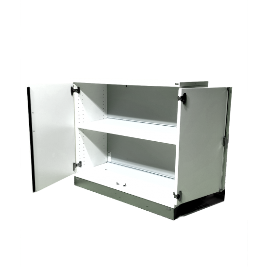 Ντουλάπι Kinnarps 2XA4 με Ανοιγόμενες Πόρτες χρώματος Λευκό / Μαύρη 