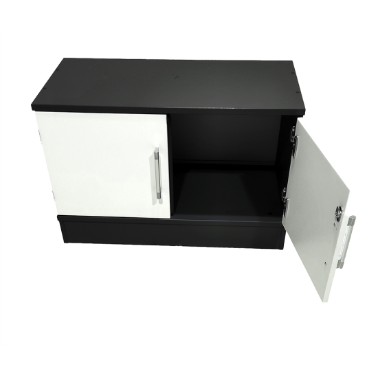 Nτουλάπι Αποθήκευσης Kinnarps 1XA4 με Ανοιγόμενες Πόρτες χρώματος Λευκό /  Μαυρή 40X80X46