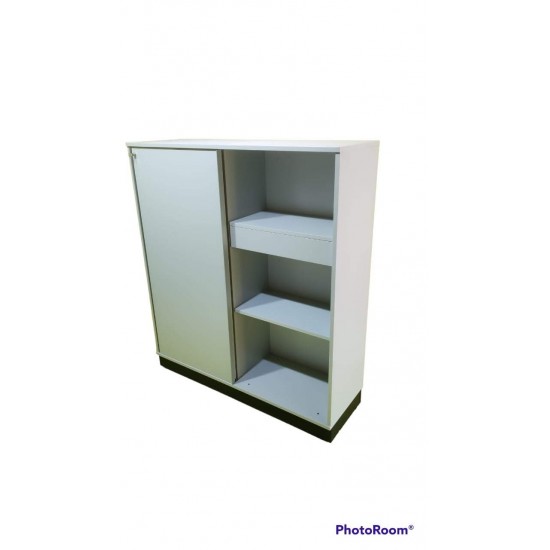 Ντουλάπι Αποθήκευσης Edsbyn Part 3XA4 με δυο συρόμενες πόρτες με Κλείδωμα χρώματος Λευκό 